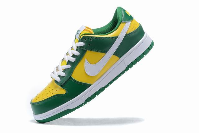 Cheap Nike Dunk Sb Men's Shoes Green Yellow White-25